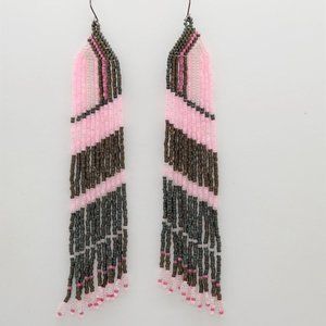 Slanted Stripe Waterfall Earrings